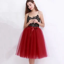1950s Princess Rockabilly Knee Length Petticoat Hoop Skirt Tutu Under Skirt Solid Color Fancy Dress Women's Carnival Masquerade Party Evening Wear Cocktail Party Tea Party Adults' Skirt