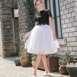 1950s Princess Rockabilly Knee Length Petticoat Hoop Skirt Tutu Under Skirt Solid Color Fancy Dress Women's Carnival Masquerade Party Evening Wear Cocktail Party Tea Party Adults' Skirt