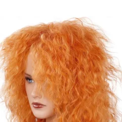 80s Rocker Punk Wig Long Curly Wig for Men and Women Retro Mullet Wigs for Halloween Costume Cosplay Party