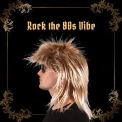 80s Rockstar Men Wig 80s Costume Accessory for Adults Long Spiky Mullet Wigs for Men and Women Carnival Rocker Cosplay Wig