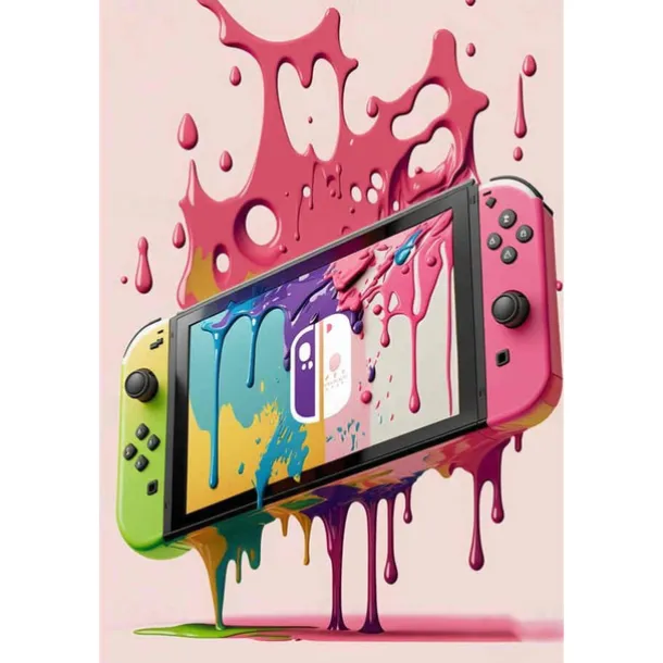 80s 90s Wall Art Colorful Neon Gamer Controller Canvas Poster Fantasy Earphones Esports Gaming Wall Art Painting For Kawaii Room Decor