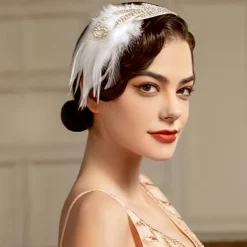 1920s The Great Gatsby Flapper Headband The Great Gatsby Wedding Guest Collarless Fancy Dress Women's Halloween Carnival Masquerade Party Masquerade Wedding Reception Adults' Hair Band All Seasons