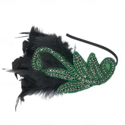 1920s The Great Gatsby Flapper Headband The Great Gatsby Wedding Guest Collarless Fancy Dress Women's Halloween Carnival Masquerade Party Masquerade Wedding Reception Adults' Hair Band All Seasons