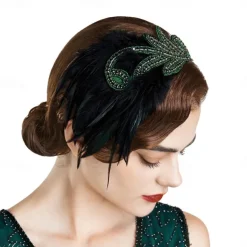1920s The Great Gatsby Flapper Headband The Great Gatsby Wedding Guest Collarless Fancy Dress Women's Halloween Carnival Masquerade Party Masquerade Wedding Reception Adults' Hair Band All Seasons