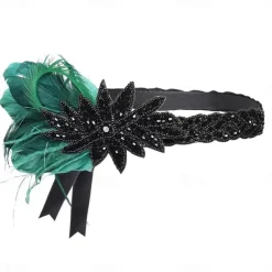 1920s The Great Gatsby Flapper Headband The Great Gatsby Wedding Guest Collarless Fancy Dress Women's Halloween Carnival Masquerade Party Masquerade Wedding Reception Adults' Hair Band All Seasons