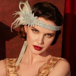 1920s The Great Gatsby Flapper Headband The Great Gatsby Wedding Guest Collarless Fancy Dress Women's Halloween Carnival Masquerade Party Masquerade Wedding Reception Adults' Hair Band All Seasons