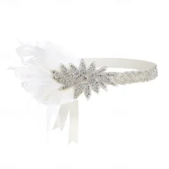 1920s The Great Gatsby Flapper Headband The Great Gatsby Wedding Guest Collarless Fancy Dress Women's Halloween Carnival Masquerade Party Masquerade Wedding Reception Adults' Hair Band All Seasons