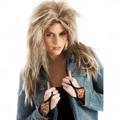 80's Tina Rock Diva Costume Wig 80s Rocker Wig Women - Tina 80 s Rocker Wig Brown Blonde Rocker Wig - Rock Diva Wig Halloween Wigs