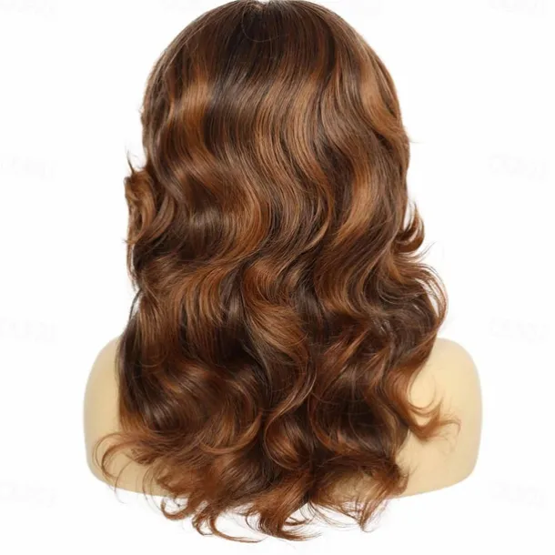 80s Vintage Wig For Women Wig Cap Brown 70s Disco Wig for Women 80s Feathered Wigs with Long Curly Hair Synthetic Hair Wig Ladys Wigs for Costume Carnival Cosplay Parties Halloween Wigs