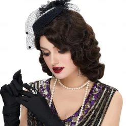 1920s Wig Finger Wave The Great Gatsby Curly Long Wig Vintage Wigs for Women Lady Synthetic Heat Resistant Full Wigs Cosplay Costume Fancy Dress