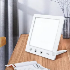 SAD Light Therapy Lamp 10000 Lux UV-free LED Night Light Portable 3000-6500K Touch Control 3 Modes Brightness Adjustable Light Therapy Lamp
