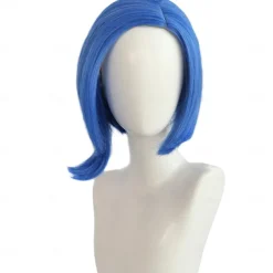 Sadness Blue Bob Wig Girls Blue Anime Wig Women Heat Resistant Synthetic Cosplay Costume Party Wig (Only Wigs) Halloween Wigs