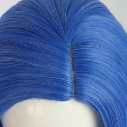 Sadness Blue Bob Wig Girls Blue Anime Wig Women Heat Resistant Synthetic Cosplay Costume Party Wig (Only Wigs) Halloween Wigs