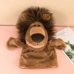 Safari Buddies Hand Puppets Set of 6 (Elephant Tiger Parrot Giraffe Monkey Zebra) Soft Plush Animal Hand Puppets For Toddlers And Kids