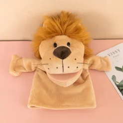 Safari Buddies Hand Puppets Set of 6 (Elephant Tiger Parrot Giraffe Monkey Zebra) Soft Plush Animal Hand Puppets For Toddlers And Kids