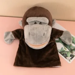 Safari Buddies Hand Puppets Set of 6 (Elephant Tiger Parrot Giraffe Monkey Zebra) Soft Plush Animal Hand Puppets For Toddlers And Kids