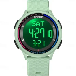 SANDA 6158 Men LED Digital Military Watch Man Sports Watches Outdoor 5Bar Waterproof Wristwatches Male Clock