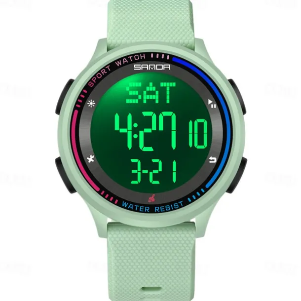 SANDA 6158 Men LED Digital Military Watch Man Sports Watches Outdoor 5Bar Waterproof Wristwatches Male Clock