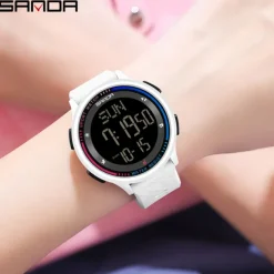 SANDA 6158 Men LED Digital Military Watch Man Sports Watches Outdoor 5Bar Waterproof Wristwatches Male Clock