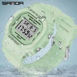 SANDA Digital Watch Men Women 50M Waterproof Sports Watches Male Ladies Clock Electronic Square Watch