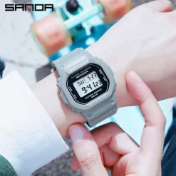 SANDA Digital Watch Men Women 50M Waterproof Sports Watches Male Ladies Clock Electronic Square Watch