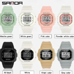 SANDA Digital Watch Men Women 50M Waterproof Sports Watches Male Ladies Clock Electronic Square Watch