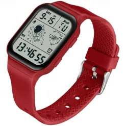 SANDA Men Digital Watch Creative Fashion Wristwatch Shock Resistant Minute Repeater Luminous Stopwatch Alarm Clock TPU Watch