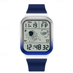 SANDA Men Digital Watch Creative Fashion Wristwatch Shock Resistant Minute Repeater Luminous Stopwatch Alarm Clock TPU Watch