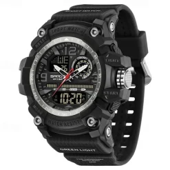 SANDA Men Digital Watch Fashion Casual Business Wristwatch Luminous Stopwatch Alarm Clock Calendar TPU Watch