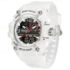 SANDA Men Digital Watch Fashion Casual Business Wristwatch Luminous Stopwatch Alarm Clock Calendar TPU Watch