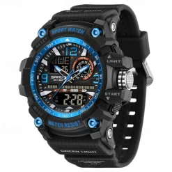 SANDA Men Digital Watch Fashion Casual Business Wristwatch Luminous Stopwatch Alarm Clock Calendar TPU Watch