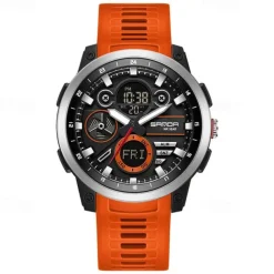 SANDA Men Digital Watch Fashion Casual Business Wristwatch Luminous Stopwatch Alarm Clock Countdown TPU Watch