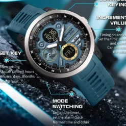 SANDA Men Digital Watch Fashion Casual Business Wristwatch Luminous Stopwatch Alarm Clock Countdown TPU Watch