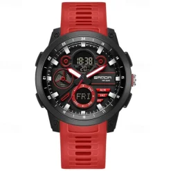 SANDA Men Digital Watch Fashion Casual Business Wristwatch Luminous Stopwatch Alarm Clock Countdown TPU Watch