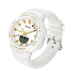 SANDA Men Digital Watch Fashion Casual Wristwatch Shock Resistant Luminous Stopwatch Alarm Clock Countdown Resin Watch