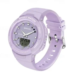 SANDA Men Digital Watch Fashion Casual Wristwatch Shock Resistant Luminous Stopwatch Alarm Clock Countdown Resin Watch