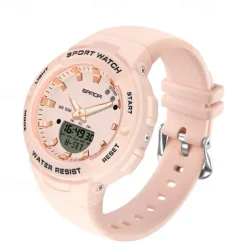 SANDA Men Digital Watch Fashion Casual Wristwatch Shock Resistant Luminous Stopwatch Alarm Clock Countdown Resin Watch