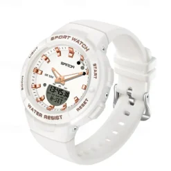 SANDA Men Digital Watch Fashion Casual Wristwatch Shock Resistant Luminous Stopwatch Alarm Clock Countdown Resin Watch