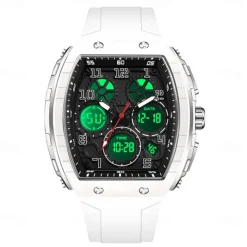 SANDA Men Digital Watch Outdoor Sports Fashion Wristwatch Luminous Stopwatch Alarm Clock Countdown Silicone Gel Watch