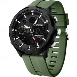 SANDA Men Digital Watch Outdoor Sports Fashion Casual Luminous Stopwatch Alarm Clock Calendar Silicone Gel Watch