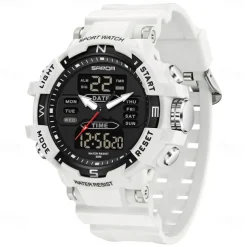 SANDA Men Digital Watch Outdoor Sports Fashion Wristwatch Luminous Stopwatch Alarm Clock Countdown TPU Watch