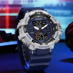 SANDA Men Digital Watch Outdoor Sports Fashion Wristwatch Luminous Stopwatch Alarm Clock Countdown TPU Watch
