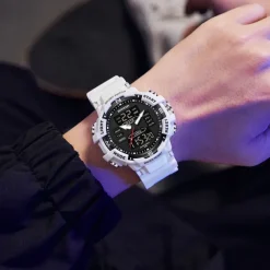 SANDA Men Digital Watch Outdoor Sports Fashion Wristwatch Luminous Stopwatch Alarm Clock Countdown TPU Watch