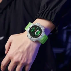 SANDA Men Digital Watch Outdoor Sports Fashion Wristwatch Luminous Stopwatch Alarm Clock Countdown TPU Watch