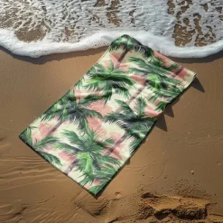 Sandproof Beach Towel Soft Cover Blanket Tropical Pug Large 3D Print Pattern Towel Bath Towel Beach Sheet Blanket Classic 100% Micro Fiber Comfy Blankets