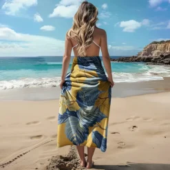 Sandproof Beach Towel Soft Cover Blanket Tropical Pug Large 3D Print Pattern Towel Bath Towel Beach Sheet Blanket Classic 100% Micro Fiber Comfy Blankets