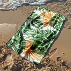 Sandproof Beach Towel Soft Cover Blanket Tropical Pug Large 3D Print Pattern Towel Bath Towel Beach Sheet Blanket Classic 100% Micro Fiber Comfy Blankets