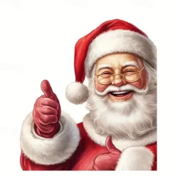 Santa Claus Car Stickers Car Window Waterproof Stickers Fun Car Decoration Stickers 10pcs 5 Left 5 Right