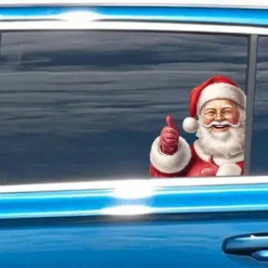Santa Claus Car Stickers Car Window Waterproof Stickers Fun Car Decoration Stickers 10pcs 5 Left 5 Right