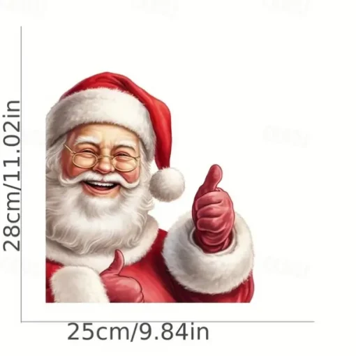 Santa Claus Car Stickers Car Window Waterproof Stickers Fun Car Decoration Stickers 10pcs 5 Left 5 Right
